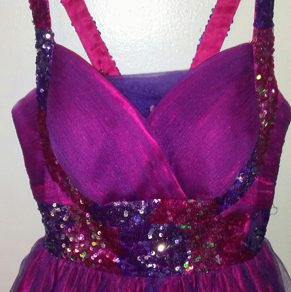 💜Stunning Purple & Pink Prom Dress